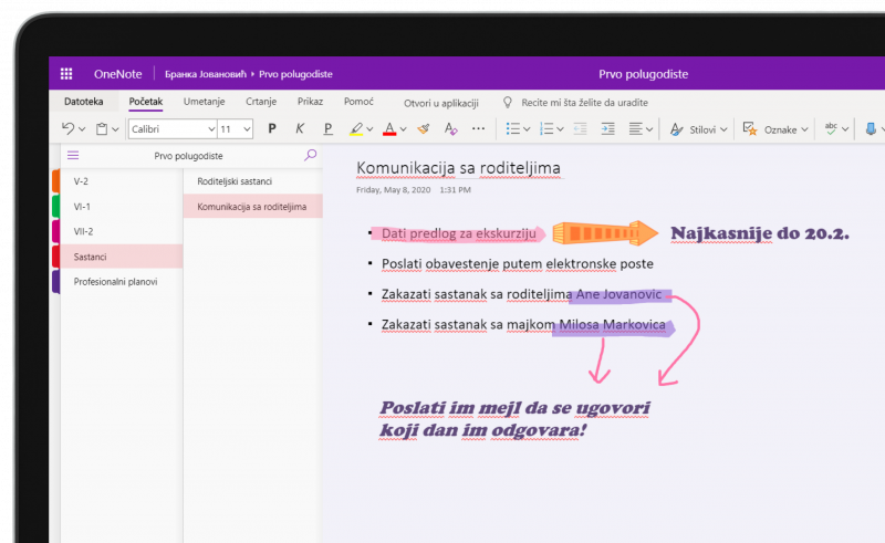 OneNote Microsoft Office 365 Za Edukaciju - E-nastava